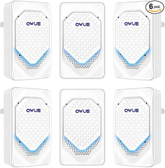 6Pack Air Ionizer Plug In, Filterless Home Negative Air Purifier, Quiet Air Freshener Portable Cleaner for Odors Smoke Dust, Air Purifiers for Home Office, Bedroom, Bathroom (6Pack_BL)