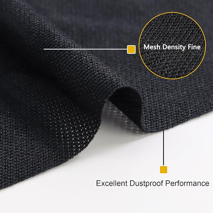 96" x 54" Speaker Grill Cloth, Stereo Grill Mesh Fabric Dustproof Replacement for Custom Cabinets Speaker Cloth Restoration Home Audio Decor Subwoofer Covers Black