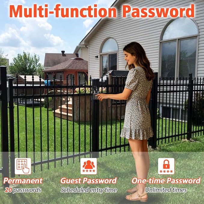 Eseesmart Fingerprint Locker Lock with Code, Combination Padlock Smart Fingerprint Biometric Keyless Combo Lock Waterproof for Outdoor Fence Gate Shed Gym School Locker Storage