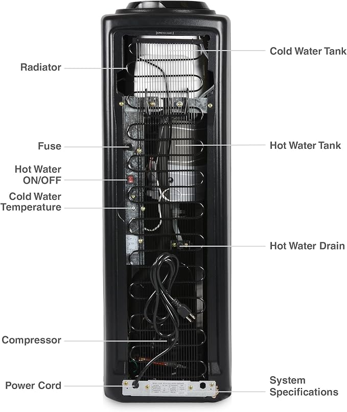 Brio CL520 Commercial Grade Hot and Cold Top Load Water Dispenser Cooler - Essential Series