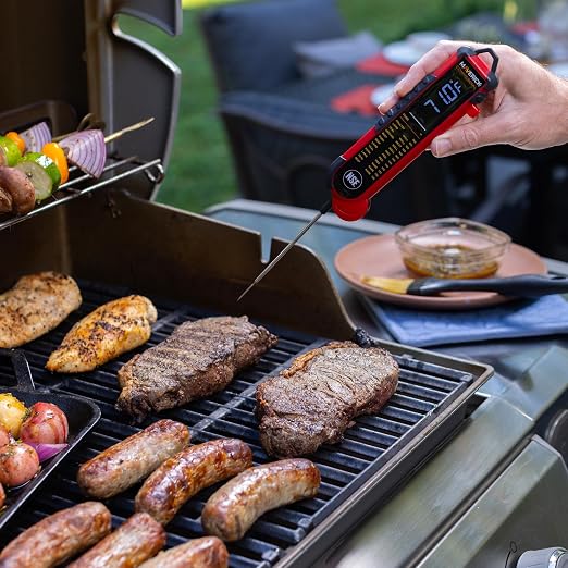 Maverick PT-100 Pro-Temp Commercial Smoker BBQ Probe Meat Thermometer, 5-Inch, Red
