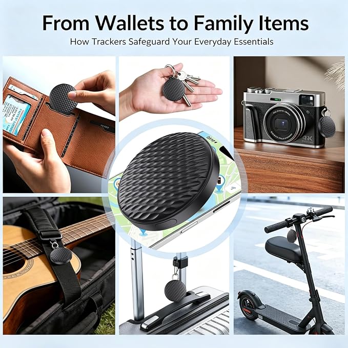 Mini GPS Tracker for Vehicles, Hidden Tracking Device for Vehicles, Car Tracker No Subscription Work with Find My (iOS Only), for Kids, Dogs, Key, Luggage (2)