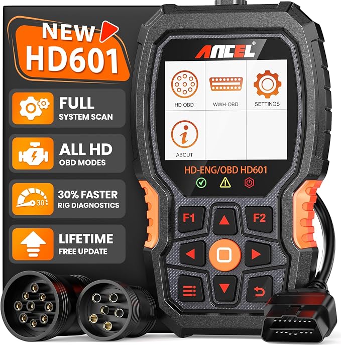 ANCEL HD601 with ANCEL AD310 Code Reader Full System Heavy Duty Truck Scanner