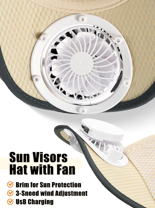Yaomiao 2 Pcs Solar Baseball Cap with Fan Unisex Sun Protection USB Charging Fan Mesh Hat for Summer Outdoor