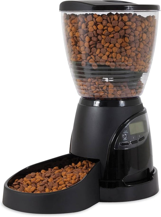Aspen Pet Lebistro Programmable Cat & Dog Feeder 2 Sizes Black (24232), 18 Cups