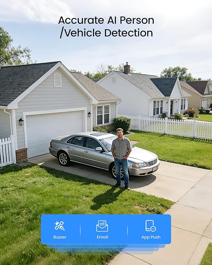 ZOSI 1080p H.265+ Security Camera System for Home, 5MP Lite 8 Channel CCTV DVR with AI Human Vehicle Detect, 8 x 1080p Weatherproof Bullet Cameras Outdoor Indoor, 120ft Night Vision (No HDD Included)