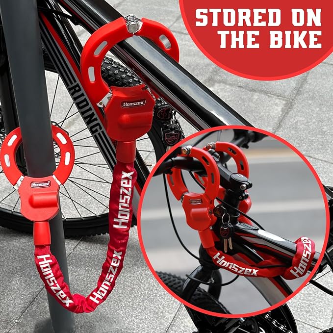 Scooter Lock, Scooter Locks Anti Theft, 36.22inch Colorful Electric Scooter Handcuff Lock, Bike Locks High Security with Key, Accessories for E Scooter, E Bike