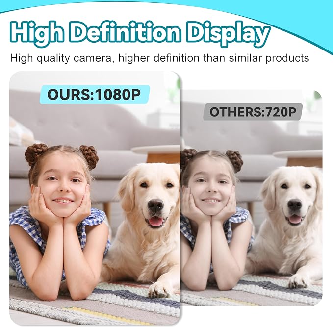 1080P HD WiFi Clock Hidden Camera, Indoor Security Camera with Night Vision, 24-Hour Digital Display, App Remote Viewing, SD Card Storage, No Audio Recording
