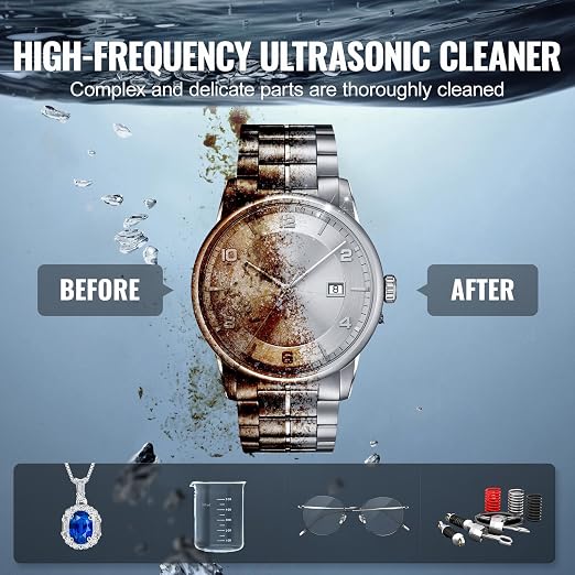 VEVOR 10L Sonic Gun Cleaner, 300W Professional Ultra Sonic Cleaning Machine with Timer & Heater, 40kHz Digital Sonic Cleaner with Basket for Gun Parts, Bullets, Military Supplies