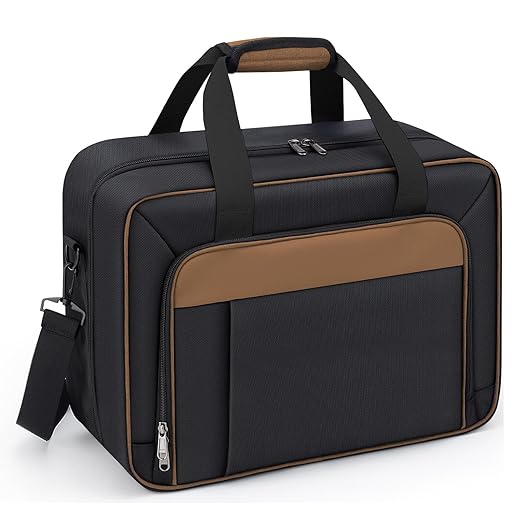 GDNasist Carrying Case Fit for PS5, Travel Thickened Protective Bag Compatible with Playstation 5 Console, Headset, PS5 Controller, Game Discs, and Gaming Accessories Brown
