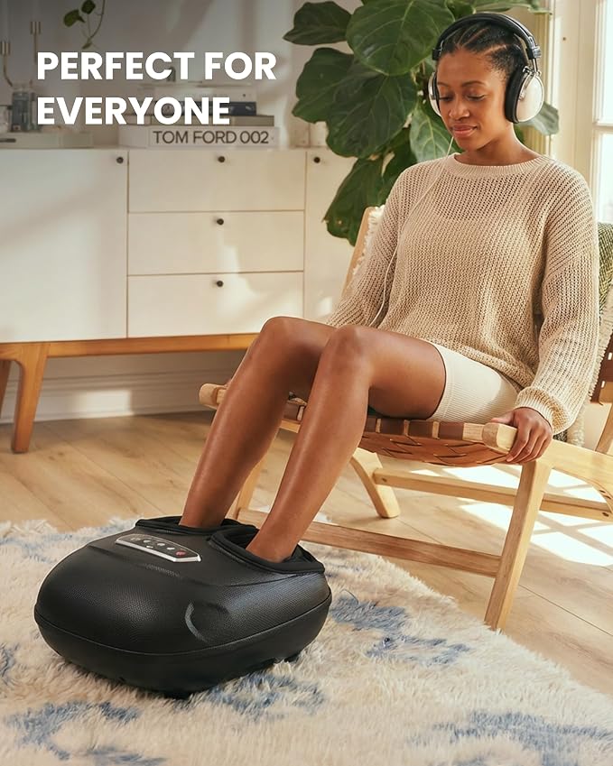 CILI 2026 Upgraded 4-in-1 Heated Foot Massager with Shiatsu, Compression & Vibration, Fathers Day Dad Gifts for Men,Feet Massager Machine with Remote Control, Deep Kneading, Fits Big Feet 14 Men