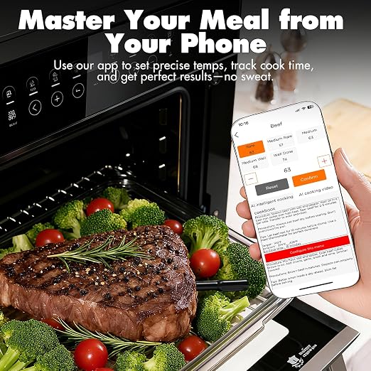 Meat Probe Thermometer Wireless with Standalone LED Display: 500FT Bluetooth, Dual Probe, No Phone or App Needed, Gift for Grillers, Smoker, BBQ Grill, Oven, Rotisserie, Air Fryer