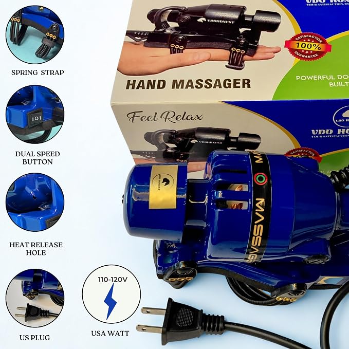 Powerful Double Speed Floating Action for Full Body Massager Corded Electric Powered, Barber Massager Blue