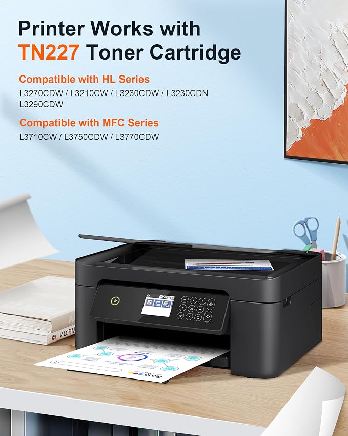 E-Z Ink Pro Compatible Toner Cartridge Replacement for Brother TN227 Toner TN223 TN227 High Yield Toner Cartridge for Brother MFC-L3770CDW HL-L3270CDW HL-L3290CDW MFC-L3710CW (5 Pack)