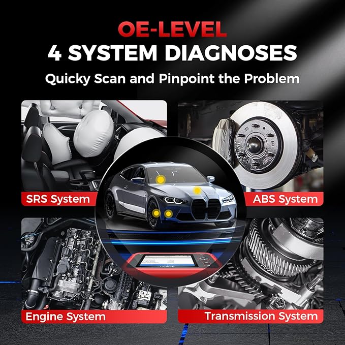 LAUNCH CRP129X V2.0 OBD2 Scanner, 2026 Elite Lifetime Free Update Scan Tool, 12 Reset, Injector Coding, ABS/SRS/TCM/Engine System Diagnostic Scanner, Auto Vin, Car Scanner Diagnostic for All Cars