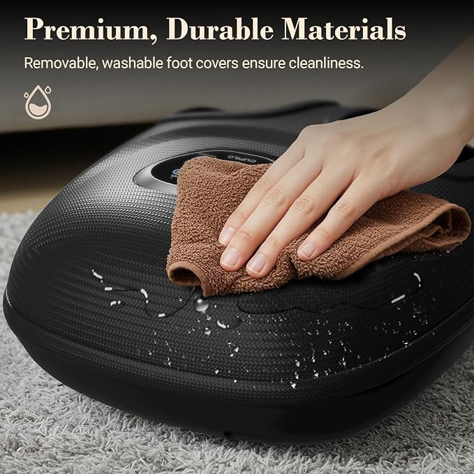 CuPiLo Foot Massager FSA Eligible HSA 2026 Upgraded, Birthday Gifts for Women Men Mom Dad, Feet Massager with Heat for Plantar Fasciitis Relief, 5 Levels Compression & Vibration Massage for Neuropathy