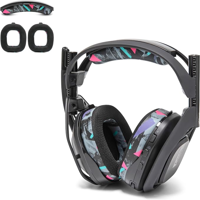 WC Mod Kit A50 - Cooling Gel Earpads + Headband Replacement for Astro A50 Gen 4, Gen 5 & A50X by Wicked Cushions | Enhanced Comfort, Cooling & Durability | 90's Black