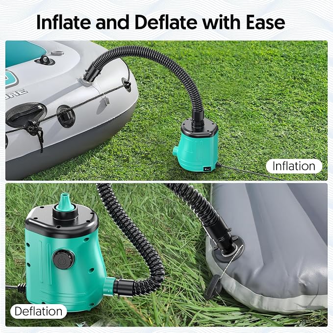 MAACOULD Electric Air Pump for Inflatables: Air Mattress Pump for Balloons Pool Floats Boat for Quick-Fill Inflator/Deflator - 400W 110V AC Inflatable for Gender Reveal Celebration Party Outdoor Home