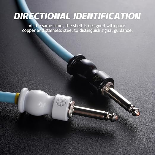 10ft Guitar Cable, 1/4 Inch Straight/Straight Instrument Cable, Electric Cord Guitar Amp Cord for Bass Amp and Instruments (AG+ Powder Blue)