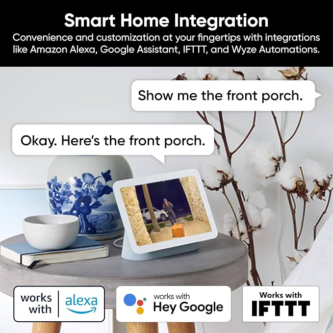 Wyze Window Camera, WiFi Indoor HD Home Security Camera, Upgraded Color Night Vision, Anti-Glare, AI-Powered Motion Detection, Easy & Quick Setup, 24/7 Recording, Works w/Alexa & Google