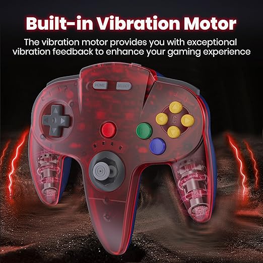 2 Pack Wireless N64 Switch Online Controller, with 2.4 GHz USB & N64 Receivers, Compatible with Windows PC macOS, N64 Console / Switch / NSO - (Rechargeable) (Plug and Play) (Built-in Rumble) (Grey)