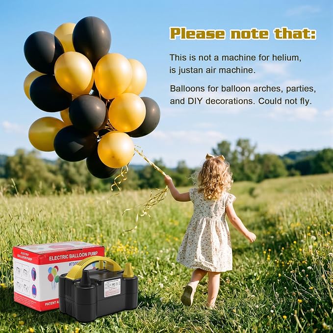 IDAODAN Electric Balloon Pump, Portable Electric Balloon Blower Machine Inflator Air Pump for Party Decorations