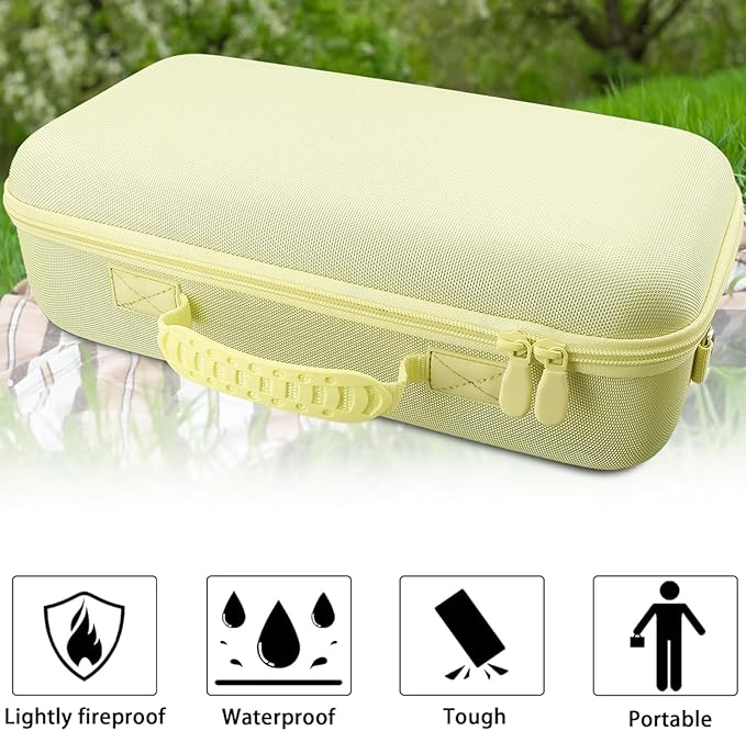 for Bose SoundLink Max Portable Speaker Hard Protective Case, Portable Travel Case with Shoulder Strap and Handle (Citrus Yellow Case) - co2CREA