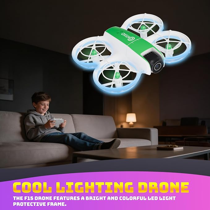 Contixo F15 Astro Mini Drone with 2.4" Screen Remote – 720P HD Dual Camera, Live Video Display, Optical Flow Hover, One-Key Takeoff/Landing, 360° Stunts, 2 Batteries, Beginner Drone for Kids & Adults