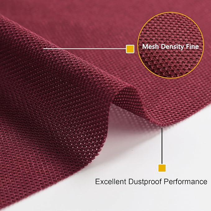 96" x 54" Speaker Grill Cloth, Stereo Grill Mesh Fabric Dustproof Replacement for Custom Cabinets Speaker Cloth Restoration Home Audio Decor Subwoofer Covers Burgundy