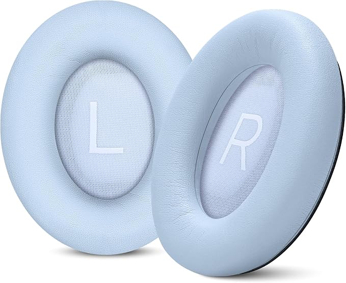 Aurivor Replacement Ear Pads for Bose QuietComfort 45 35 ii (QC45 QC35) Headphones, Earpads Cushions for QC SE SC & New Quiet Comfort (Deep Bass), with Softer Foam & Protein Leather (Moonstone Blue)
