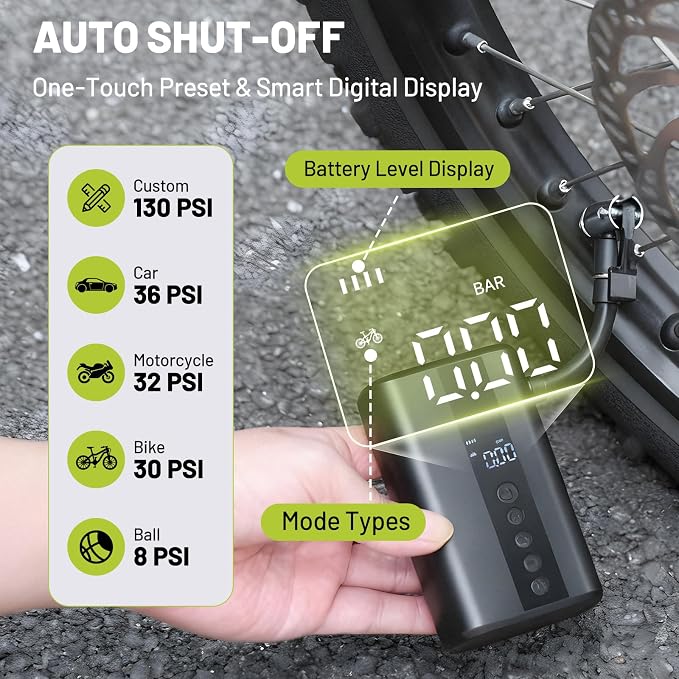 Bike Pump with Gauge,High Pressure,Floor Bicycle Pump Compatible with Presta and Schrader Valve