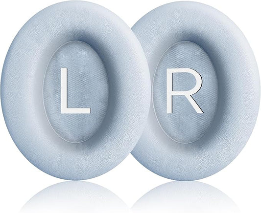 Replacement Ear Pads for Bose QuietComfort 45 (QC45)/QuietComfort SE (QC SE)/Quiet Comfort Headphones, Ear Cushions, Headset Earpads, Ear Cups Cover with Soft Protein Leather (Light Blue)