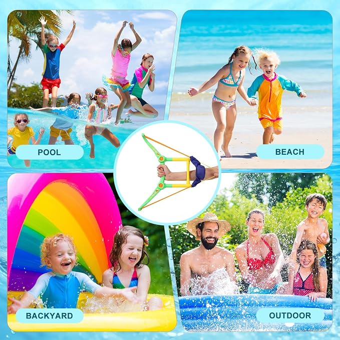 Soulchen 2 Pack Water Balloon Launcher Slingshots, Hand-held Launcher Summer Toys for Kids Outdoor Pool Beach Water Game for Boys, Girls, Teens, Adults Backyard Fight Play