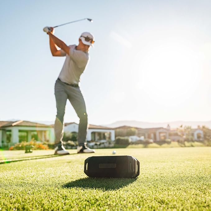 ROKFORM G-ROK Pro, Premium Sound with Bass, Portable Bluetooth Golf Speaker, 24 Hour Battery, Magnetic Hold with 49lb Pull Force, IPX7 Waterproof, LED Display, Unlimited Pairing, Can Charge Phone