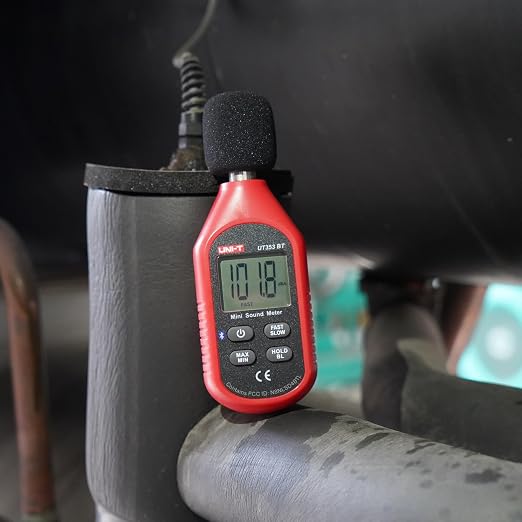 UNI-T UT353BT Decibel Meter, Sound Level Meter Range 30-130 dB Accuracy 1.5dB Noise Meter with Large LCD Screen Display, MAX/MIN, Data Hold, Use for Home, Noisy Neighbor, Factory
