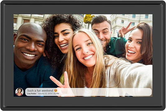 10.1 Inch 16GB Smart WiFi Digital Picture Frame, Send Photos or Small Videos from Anywhere, Touch Screen, 800x1280 IPS LCD Panel, Portrait and Landscape(Black)