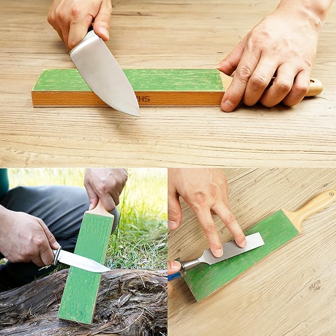 SHARPAL Double-sided Diamond Sharpening Stone and Double-sided Leather Strop Kit
