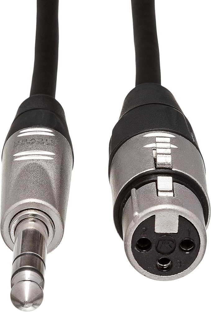 Hosa HXS-030 Pro Balanced Interconnect, REAN XLR3F to 1/4 Inches TRS, 30 Feet