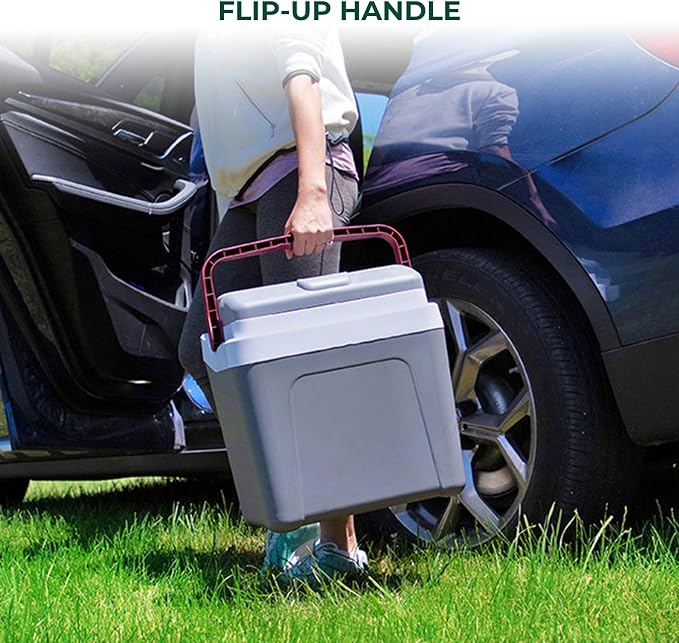 Koolatron 12V Iceless Cooler & Warmer – Portable Electric Cooler/Nevera Portátil Eléctrica for Car Truck Camper Boat, Hard Sided Mini Fridge for Camping Picnic Travel Lunch Food Drinks Office 26 qt