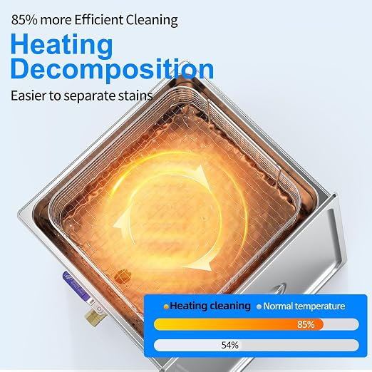 Granbo Ultrasonic Machine 15L 360W Jewelry Cleaner Ultrasonic Machine 40kHz with Heater Timer and Degassing,110V Digital Ultrasonic Jewelry Cleaner for Jewelry Glass Eyeglass Dental Parts Cleaning