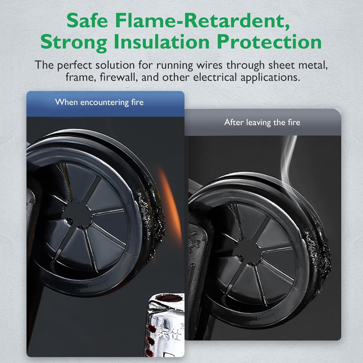 1 Inch Rubber Grommets for Wiring, 1 Inch Drill Hole 7/8 Inch ID, Firewall Grommets Automotive Cable Cords Hoses Protection, Double-Sided Rubber Plugs for Round Holes, 18 Pcs, 22x25 mm