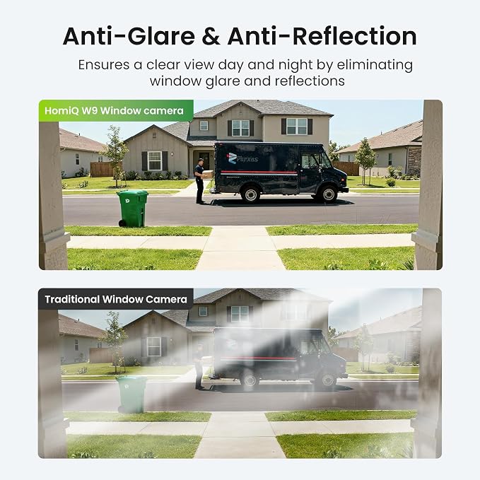 Window Security Camera 2K, Indoor WiFi Cameras 2.4GHz/5GHz, 2 Pack with Colorvue AI Color Night Vision, Person Detection with Auto-Focus, 24/7 Recording Compatible with Alexa & Google Home