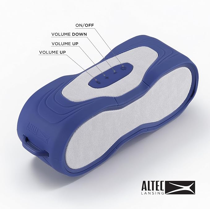 Altec Lansing - Portable Bluetooth Speaker, Waterproof IP67