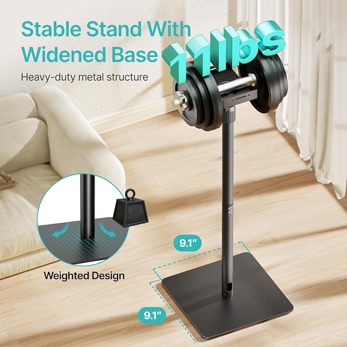 Pegzone Height-Adjustable Speaker Stands Pair, Black | Height Adjustable from 33.4" to 44", 11LBS Capacity, Surround Sound Speaker Stands, Cable Management, 1 Pair