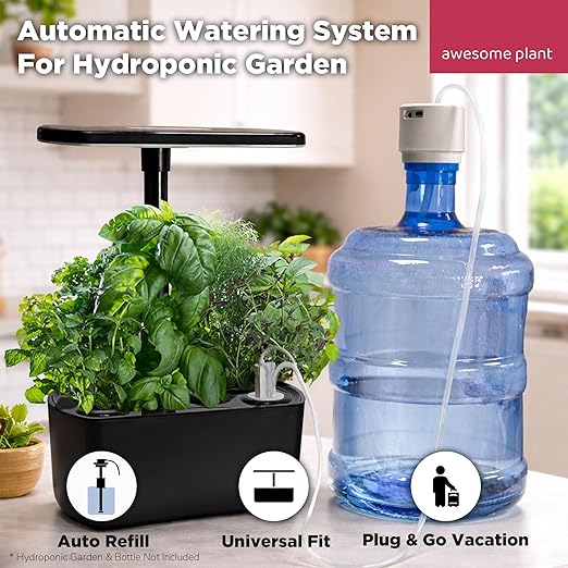 Automatic Watering System for Hydroponics Growing System, Auto Top Off System with Universal Indoor Hydroponic Garden Sensor and Water Jug Pump, Auto Water Refiller for 5 Gallon Bottle