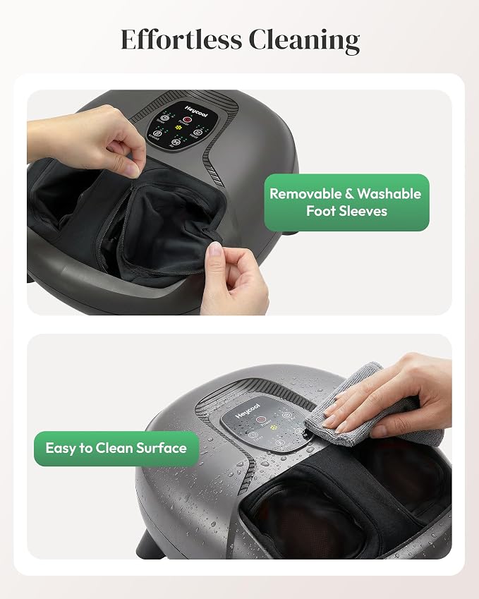 Heycool 2026 Upgrade FSA Eligible HSA Foot Massager, Shiatsu Foot Massager Machine with Heat and Compression for Plantar Fasciitis Neuropathy, Remote Control, Gifts, Size 14