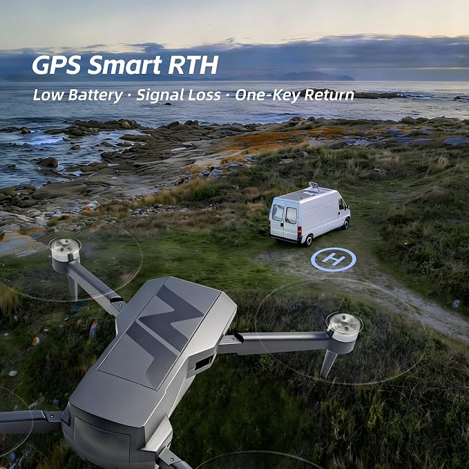 3-Axis Gimbal GPS Drone with 4K Camera, 90min Flight, Under 249g