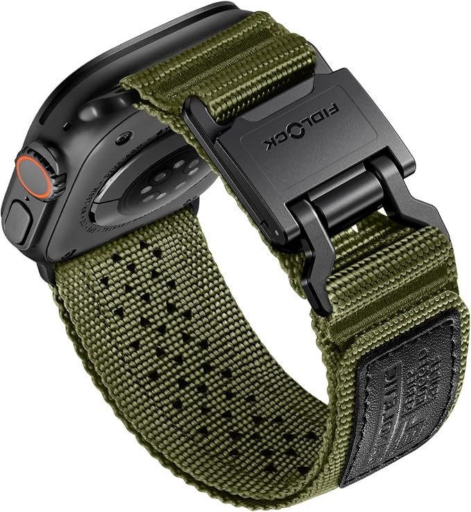 Bandletic Compatible with Apple Watch Ultra Band 3 2 49mm for Men, Tactical Military Nylon Straps with Magnetic FIDLOCK Hook Buckle for iWatch Series 11/10 46mm, 9/8/7 45mm, SE/6/5/4 44mm, 3/2/1 42mm