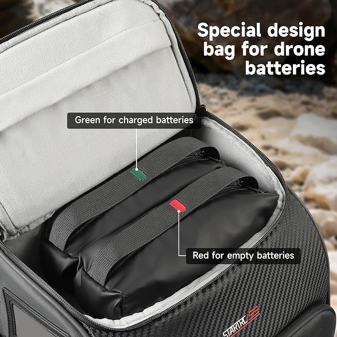 STARTRC Outdoor Backpack 40L for DJI Mavic 4 Pro/Air 3S/Avata 360/Mini 5 pro Drone and Accessories, can Accommodate 2-3 Drones or Cameras，One-piece DlY Partition Design