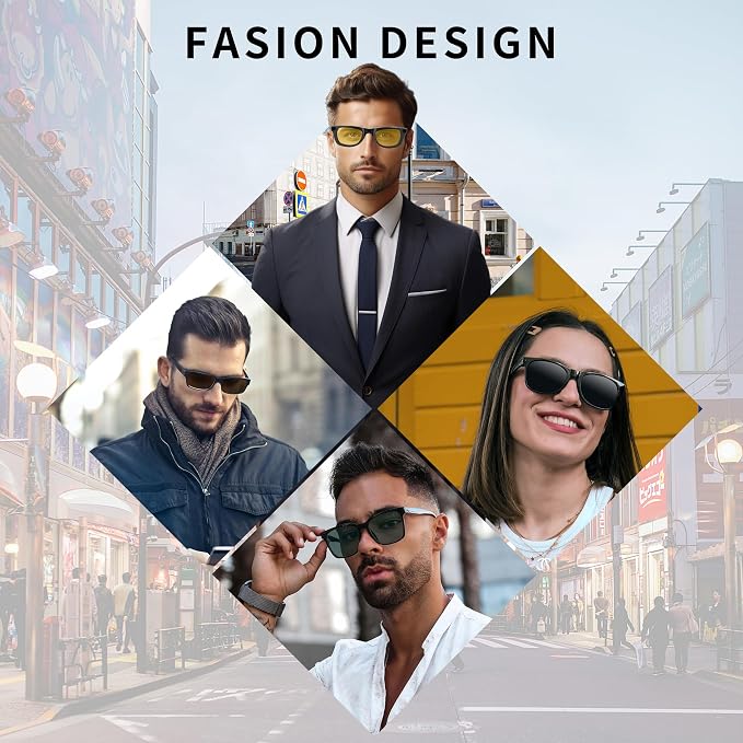 HiBloks 3Pcs Polarized Clip-on Compatible with Ray-Ban Meta Wayfarer & Gen 2 (RW4006/RW4012 Regular), Discoloration Clip for RayBan Meta Gen 2 Accessories (Black, Night Vision Yellow, Brown)